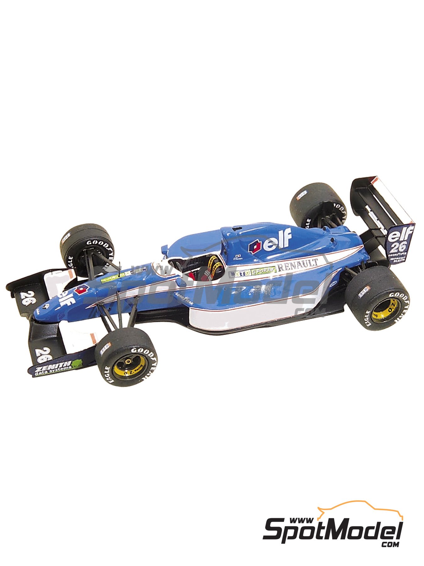 Ligier Renault JS37 Equipe Ligier Team sponsored by Gitanes - French  Formula 1 Grand Prix 1992. Car scale model kit in 1/43 scale manufactured  by Tame